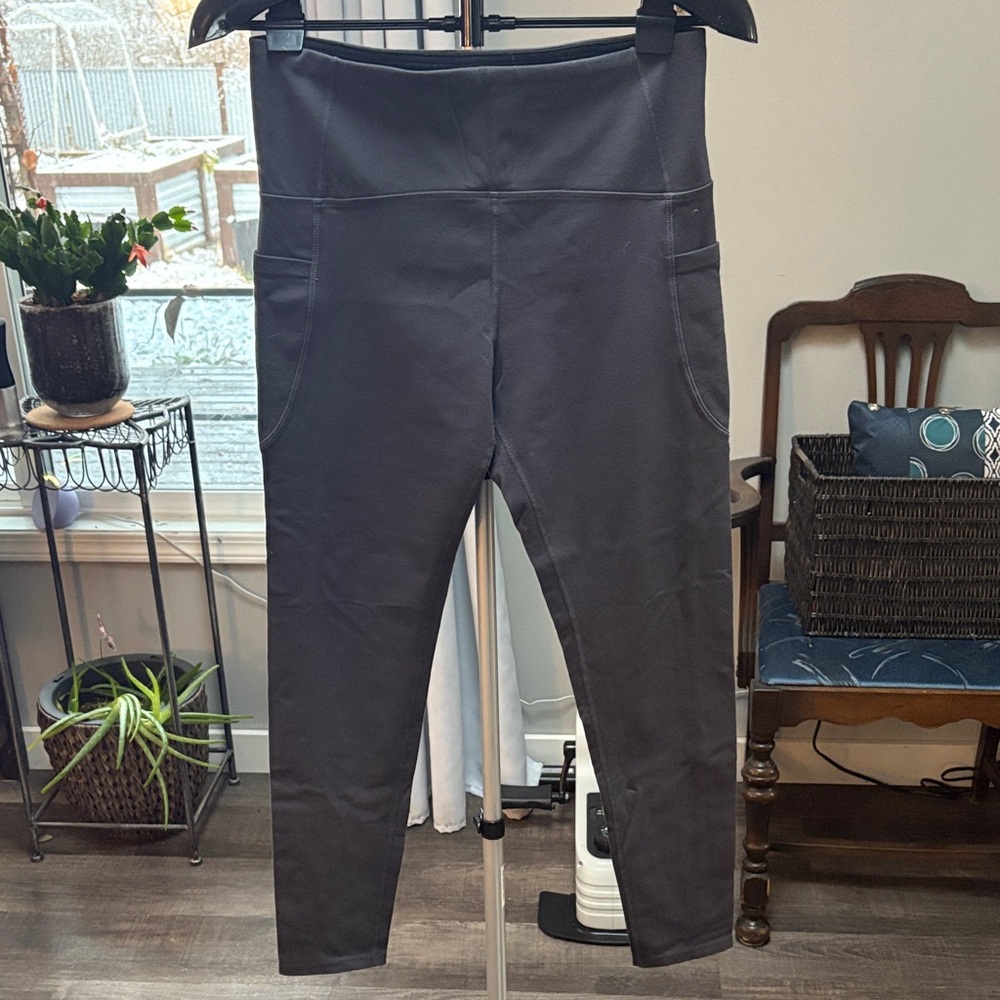 🌺Tuff Athletics Women's Gray High-Waisted Pants, Large